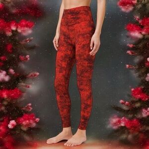 Lululemon Align Pant 28" Lunar New Year in Intricate Oasis Love Red Multi Sz 10
